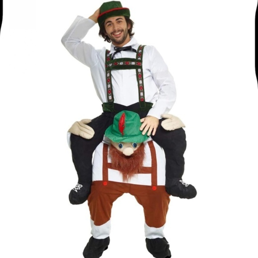 MORPH COSTUMES  Bavarian Piggyback Costume, Brown, White and Black one size